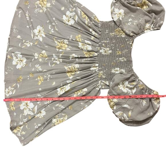 Babydoll Puff Sleeve Floral Dress Sz S Cottagecore Milkmaid USA Hashtag In Trend - Picture 4 of 16